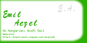 emil aczel business card